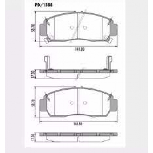 JG DE PASTILHA DE FREIO DIANT FRASLE HONDA CIVIC/ACCORD