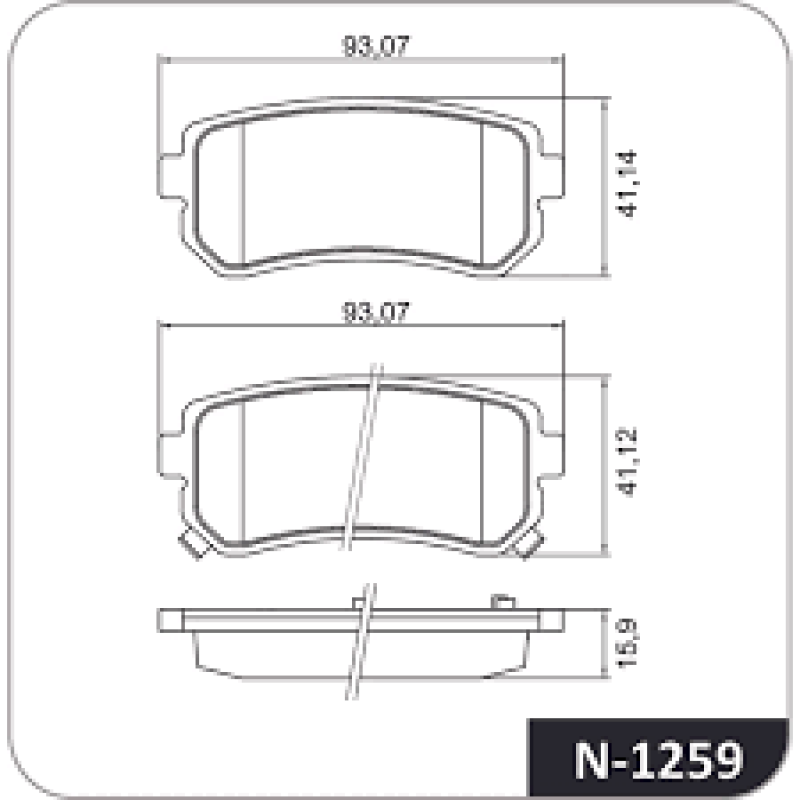 JG PASTILHA DE FREIO TRAS COBREQ SPORTAGE/I30