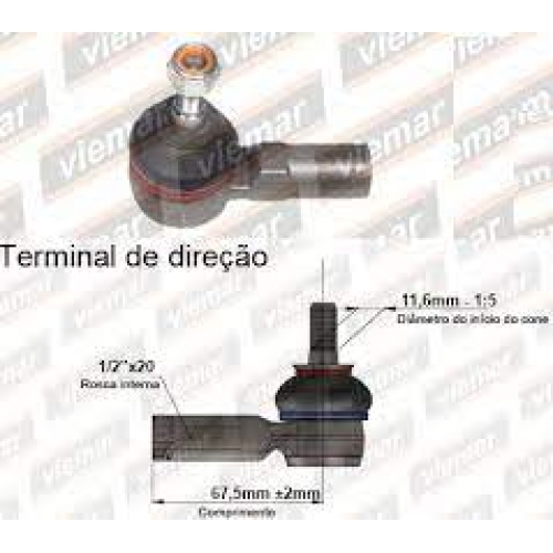 TERMINAL DE DIREÇÃO LD/LE VIEMAR KA/FIESTA 96 A 07