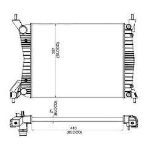 RADIADOR VISCONDE FIAT NOVO 1./1.4 C/S AR