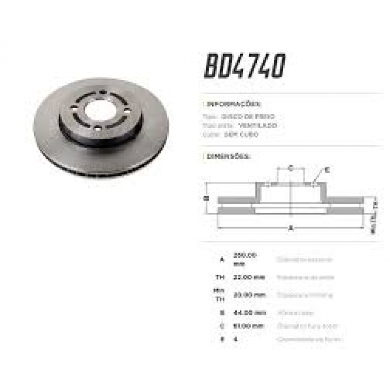 DISCO DE FREIO DIANT VENTILADO FREMAX NISSAN 1.6 260MM