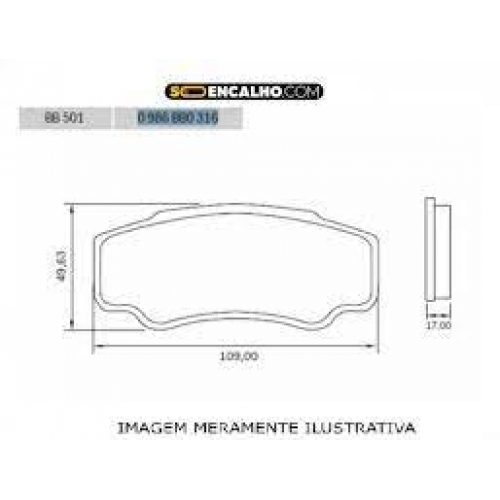 PASTILHA DE FREIO TRAS BOSCH DUCATO/JUMPER