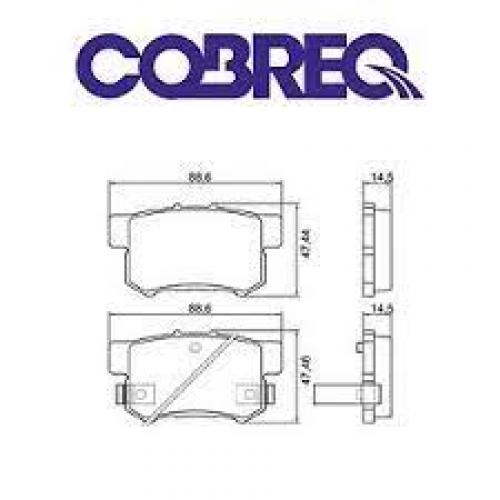 JG DE PASTILHA DE FREIO TRASEIRA COBREQ HONDA CIVIC