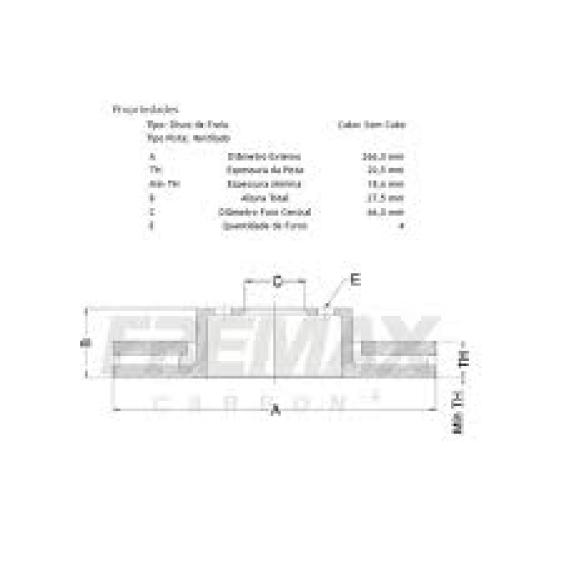 DISCO DE FREIO DIANT VENTILADO FREMAX PARTNER/306 266MM