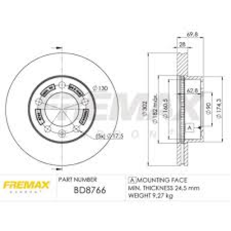 DISCO DE FREIO DIANT FREMAX MASTER 2.3 2013 EM DIANTE