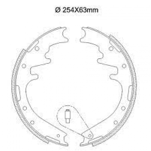 SAPATA DE FREIO FRASLE FORD RANGER 95>02 TAMBOR 10¨