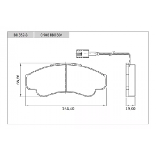 PASTILHA DE FREIO DIANTEIRA BOSCH HILUX/JUMPER/BOXER