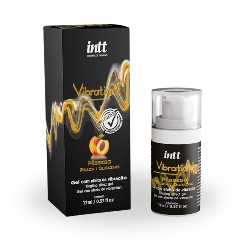 Gel Excitante Vibratório Vibration Pêssego - 17 ml INTT