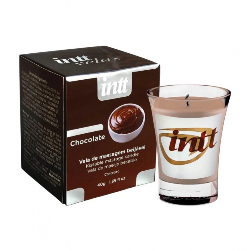 Vela para Massagem Beijável Chocolate 40g Intt