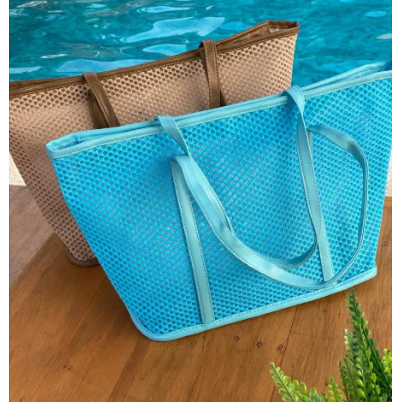 Bolsa Praia Tecido Detalhado Luxo - Cod 4428