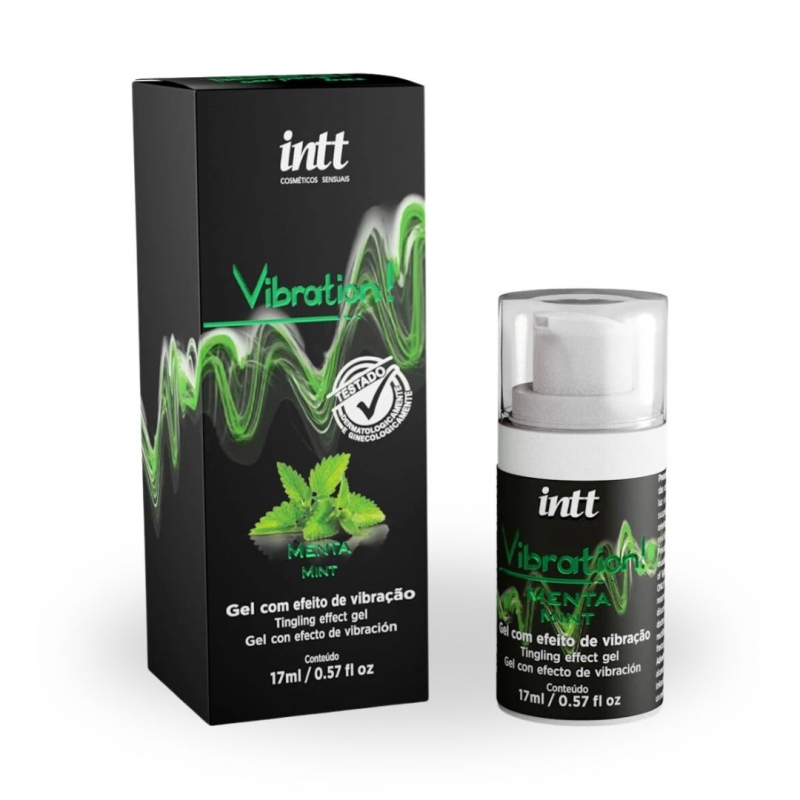 Gel Excitante Vibratório Vibration Menta - 17 ml INTT