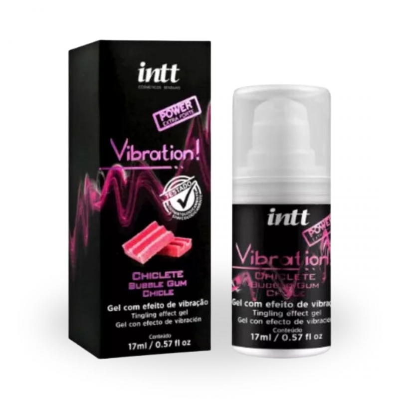 Gel Excitante Vibratório Vibration Chiclete - 17 ml INTT