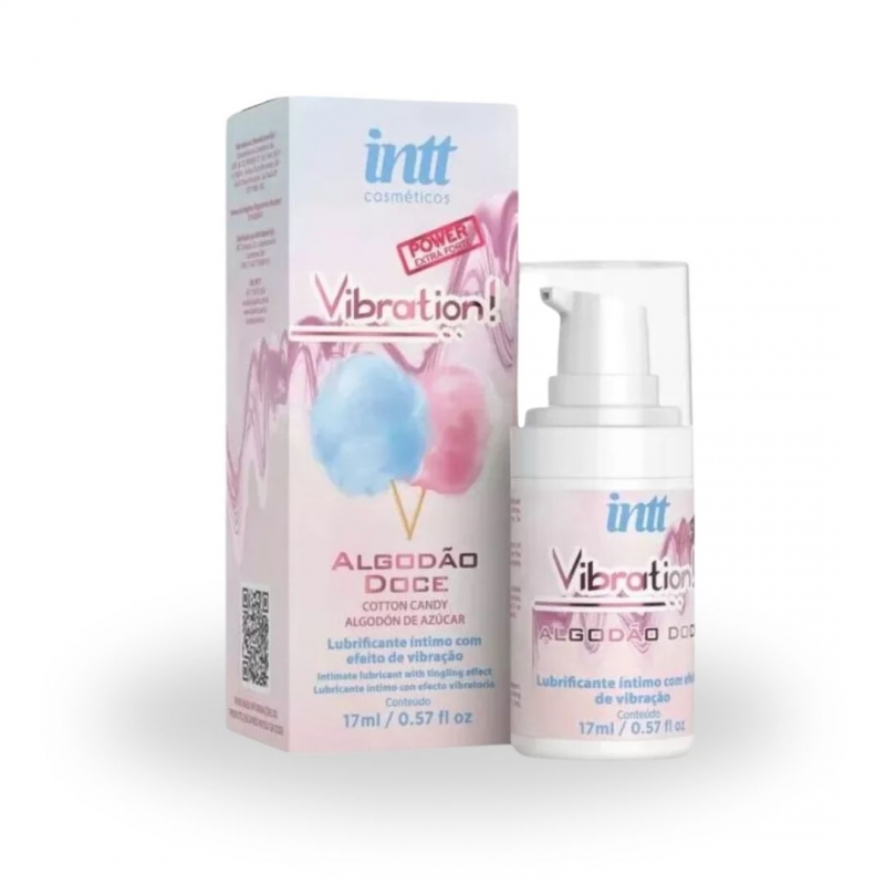 Gel Excitante Vibratório Vibration Algodão Doce - 17 ml INTT