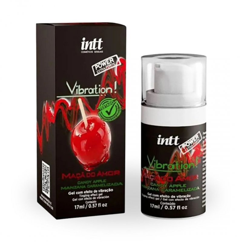 Gel Excitante Vibratório Vibration Maça do Amor - 17 ml INTT