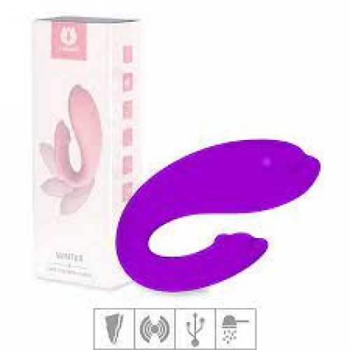 VIBRADOR DE CASAL GOLFINHO RECARREGAVEL C/ 9 NIVEIS DE VIBRACAO S-HANDE REF.5789