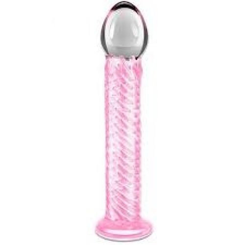 PLUG ANAL DE VIDRO 21,0X4,0CM - ROSA