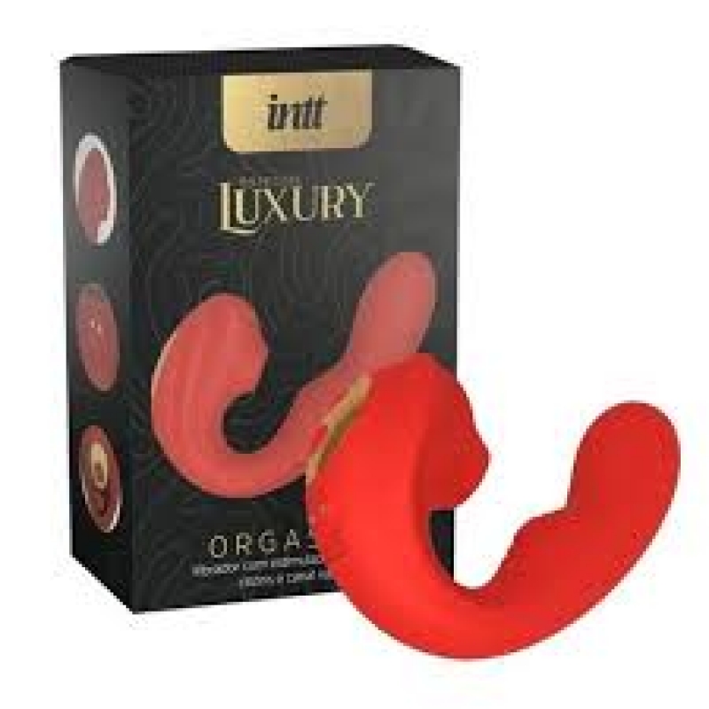 VIBRADOR RECARREGAVEL ORGASMIC C/ESTIMULADOR CLITORIS E CANAL VAGINAL