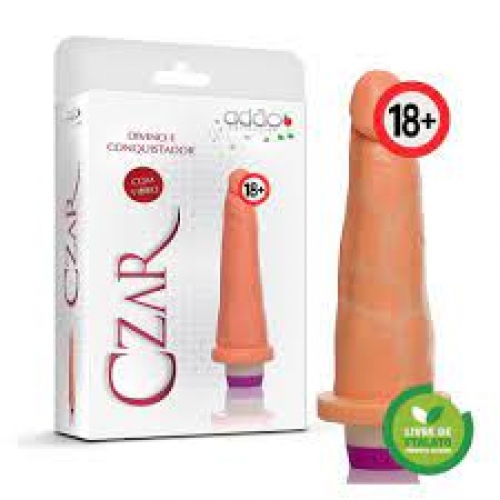 PROTESE CZAR C/VEIAS E VIBRO ADAO&EVA 14,5X4CM - REF.PR114