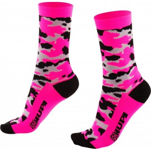 MEIA HUPI CAMO ROSA NEON