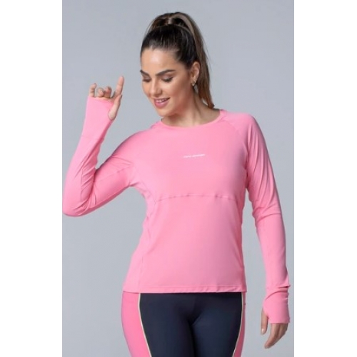 BLUSA UV PROTECTION ROSA FLORAL