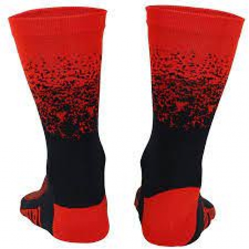 MEIA SPLASH PRETO/VERMELHO