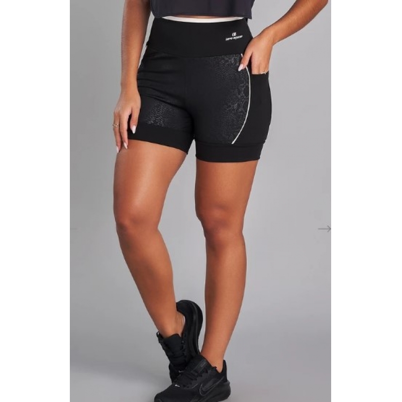 SHORTS TEXTURE SNA PRETO