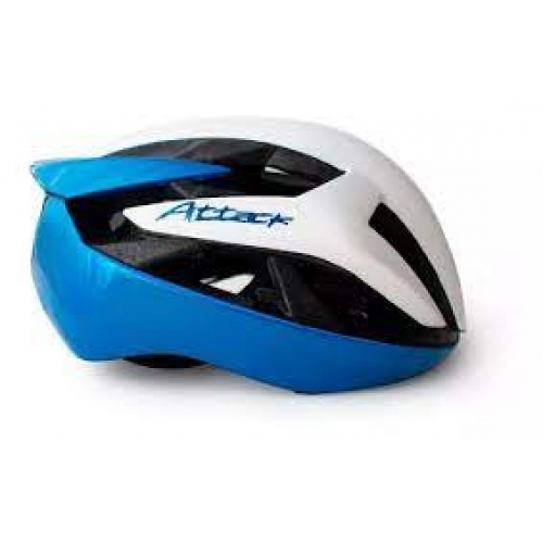 CAPACETE ATTACK BRANCO AZUL