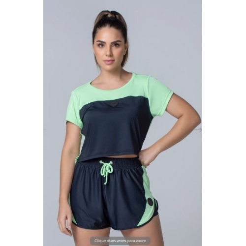 T SHIRT CROPPED TEX VERDE PIXY