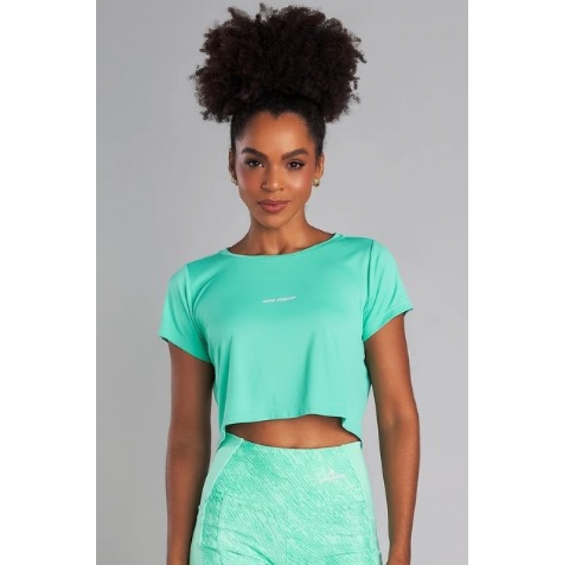 T SHIRT CROPPED VERDE FRESH