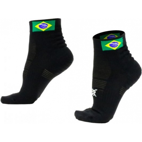 MEIA HUPI RUNNING PRO BRASIL PRETO