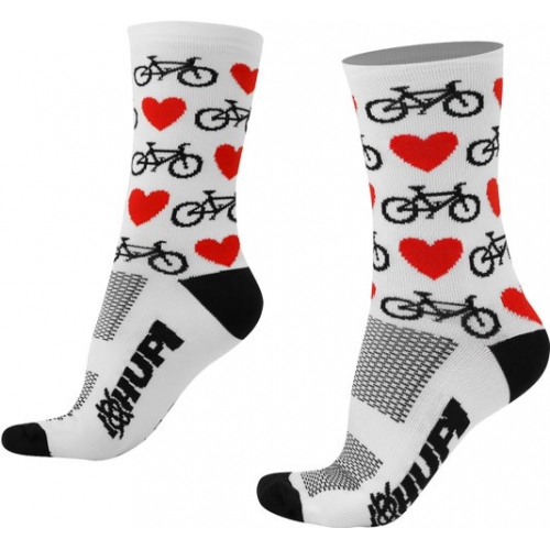 MEIA HUPI LOVE BIKE BRANCO