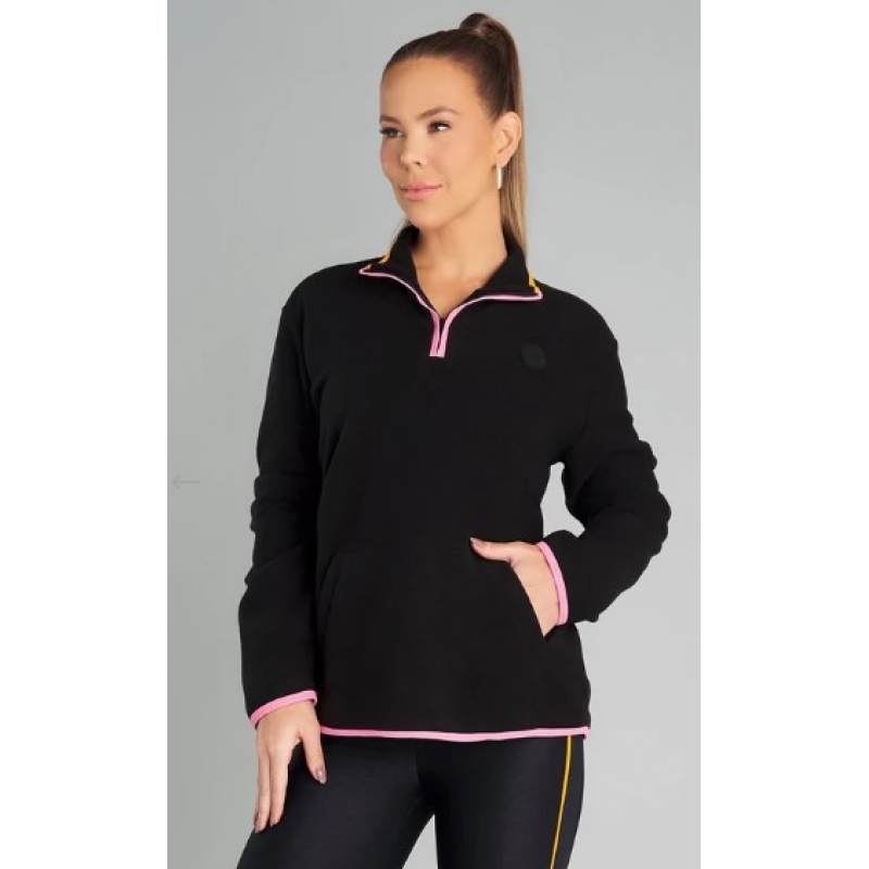 BLUSAO FLEECE PRETO