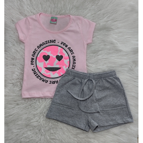 CONJUNTO FEM BLUSA DE PLUSH C/ APLIQUE E LEGGING