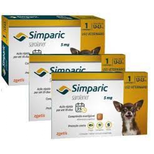 SIMPARIC 5 MG 1,3/2,5 CAIXA COM 3 UNI.