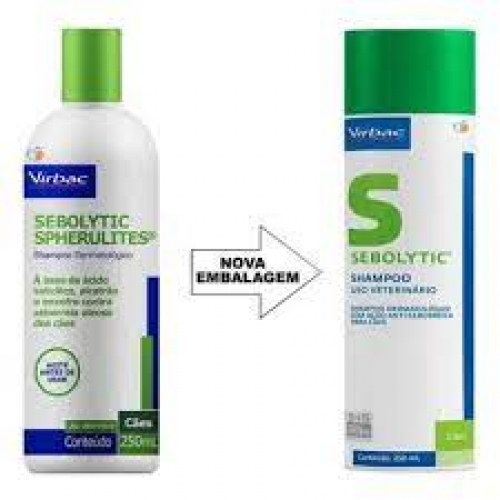 SEBOLYTIC SHAMPOO 250ML PARA TRATAMENTO DERMATOLÓGICO DE PETS