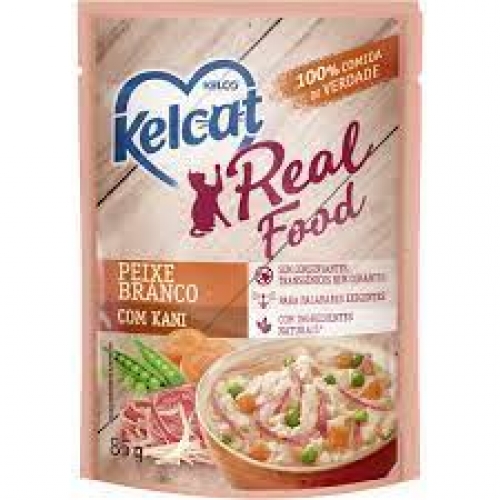 KELCAT REAL FOOD PEIXE BRANCO COM KANI