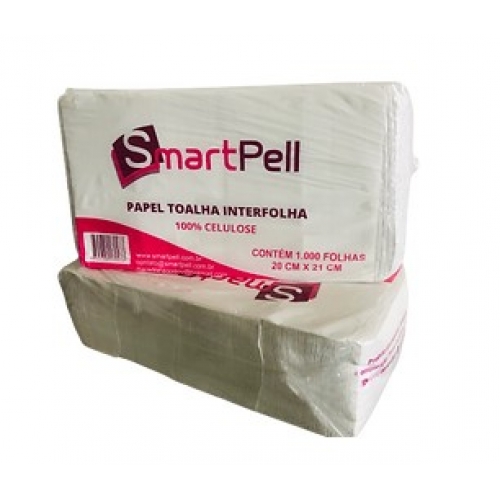 SMARTPELL P. TOALHA INTERFOLHA(20x21cm) 100% CELULOSE 1000F. (Rosa)