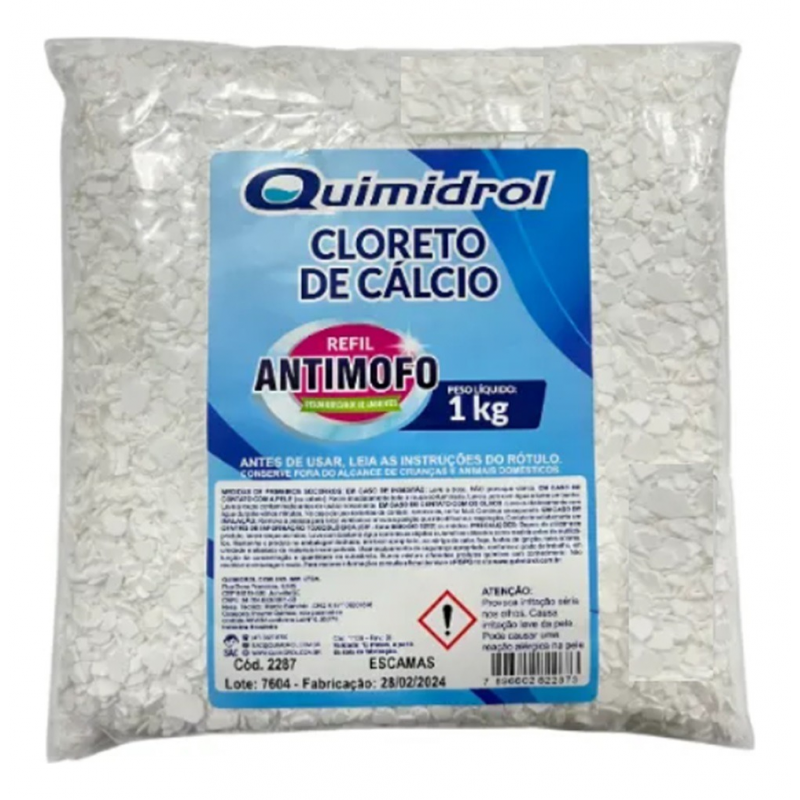 CLORETO DE CALCIO A. MOFO QUIMIDROL 1KG ESCAMAS