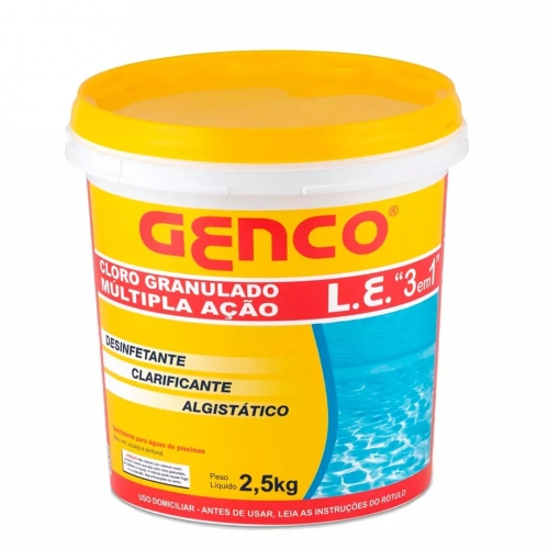 GENCO L. E. CLORO GRAN. BALDEL 2,5kg MULTIPLA AÇÃO 3 EM 1