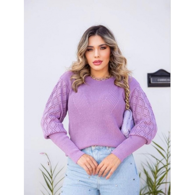 BLUSA DE FIO MANGA PRINCESA