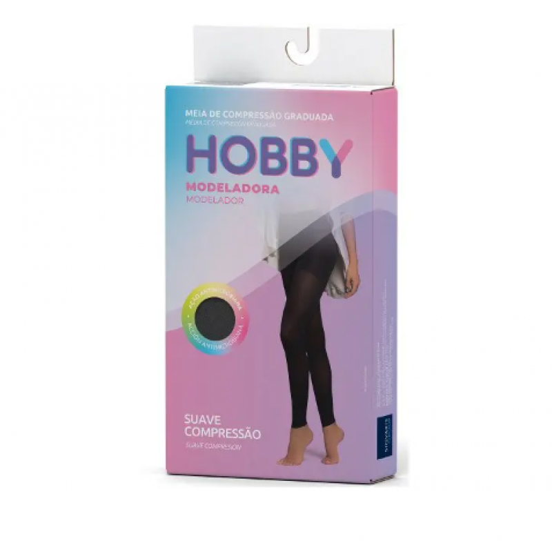 MEIA HOBBY MODELADORA LEGGING PRETA