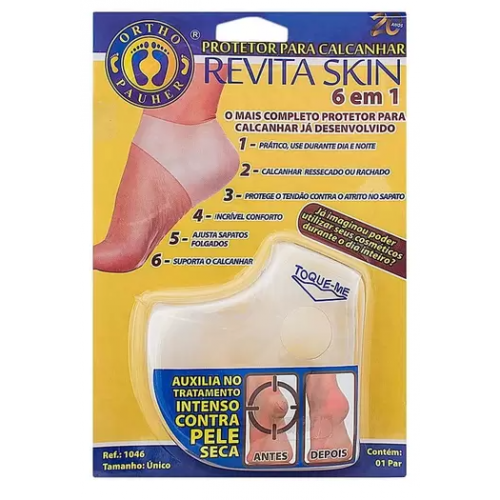 PROTETOR PARA CALCANHAR REVITA SKIN 6 EM 1 U REF1046 ORTHOPAUHER