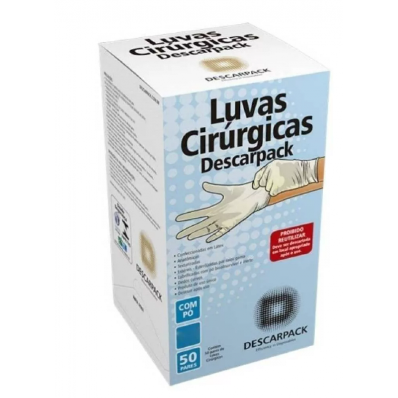 LUVA CIRURGICA ESTERIL  7,0 COM TALCO DESCARPACK