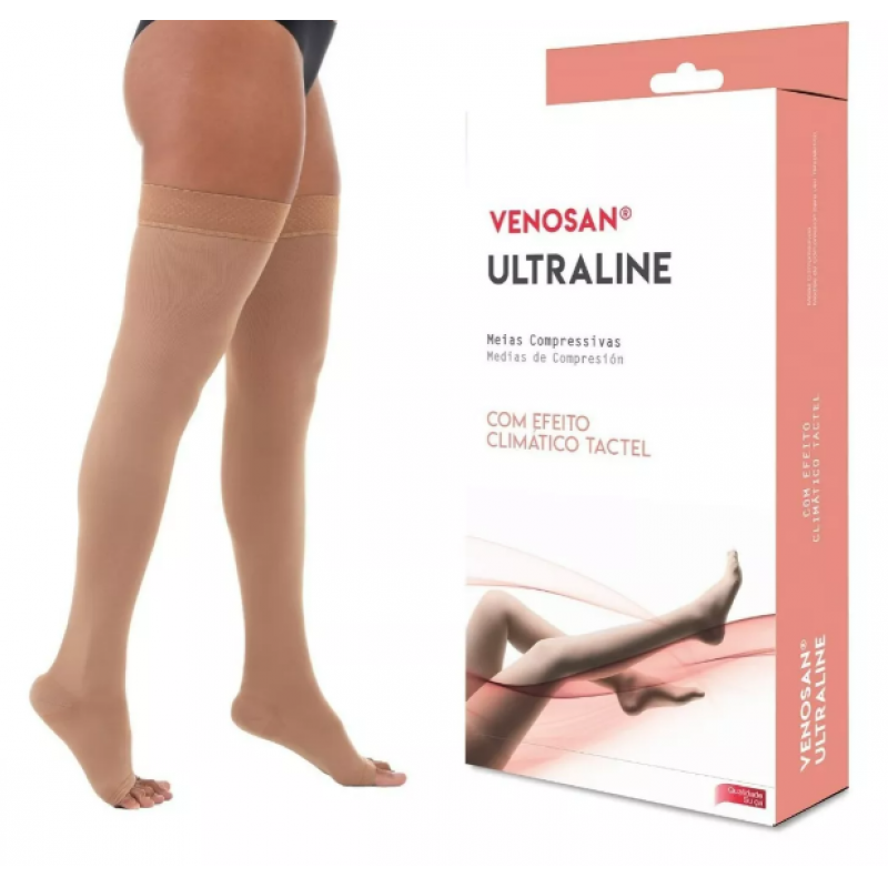 MEIA COXA ULTRALINE 4000 AB 20-30 BEGE VENOSAN