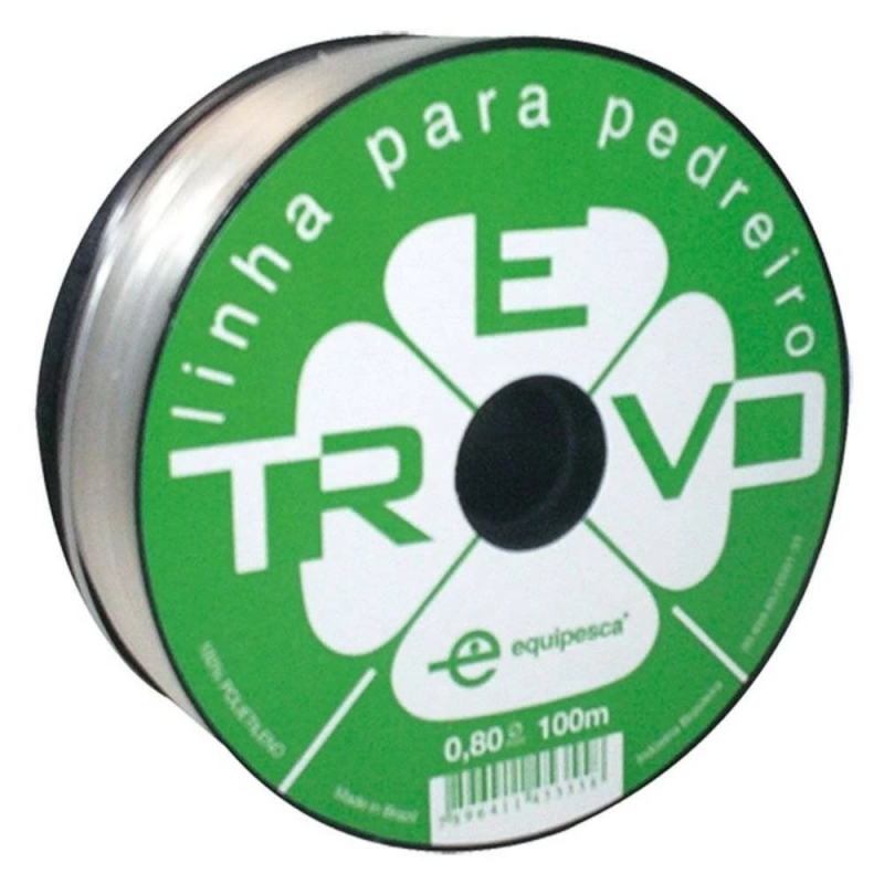 LINHA PEDREIRO 100M 0.80MM BRANCA TREVO - EQUIPESCA