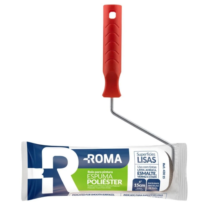 ROLO ESPUMA POLIESTER 430/15CM COM CABO - ROMA