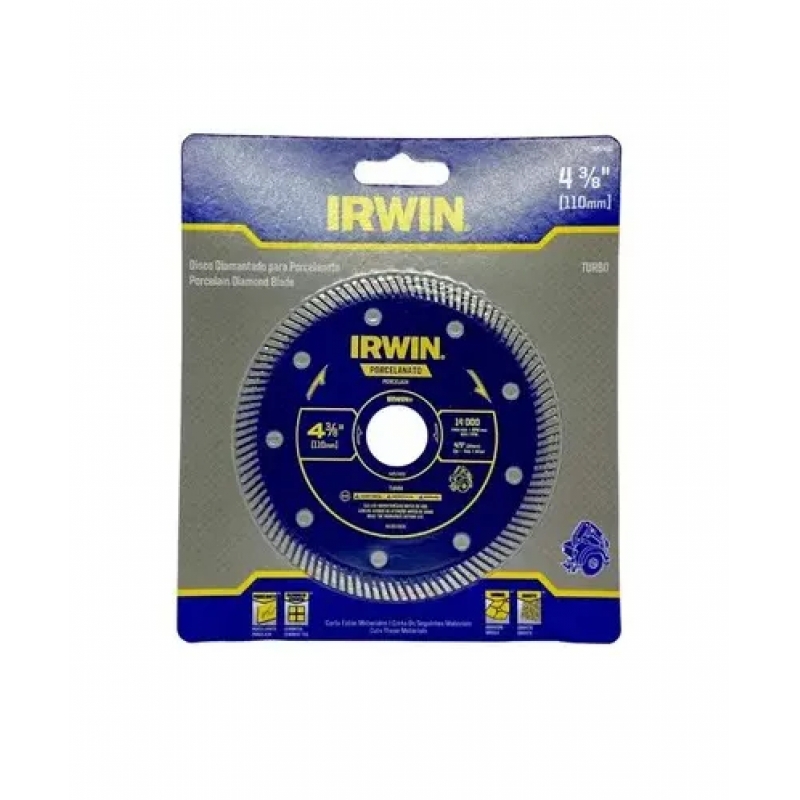 DISCO DIAMANTADO TURBO 110X20MM - IRWIN