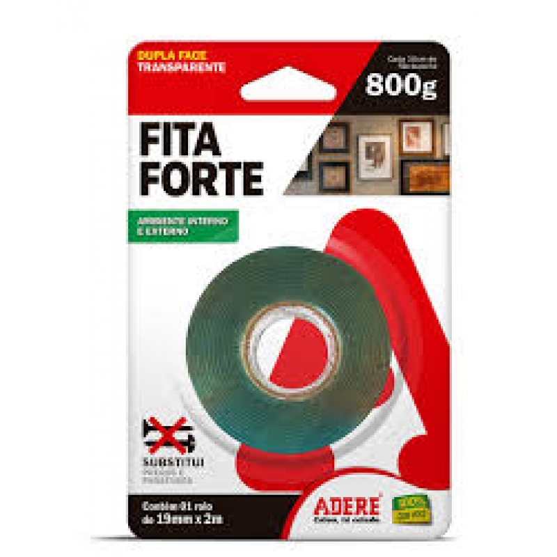 FITA DUPLA FACE VHB FITA FORTE 19MMX02M VERDE ADERE