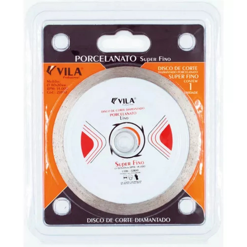 DISCO DIAMANTADO PROF 110MM 4.3/8 PORCELANATO SUPERFINO LISO - VILA