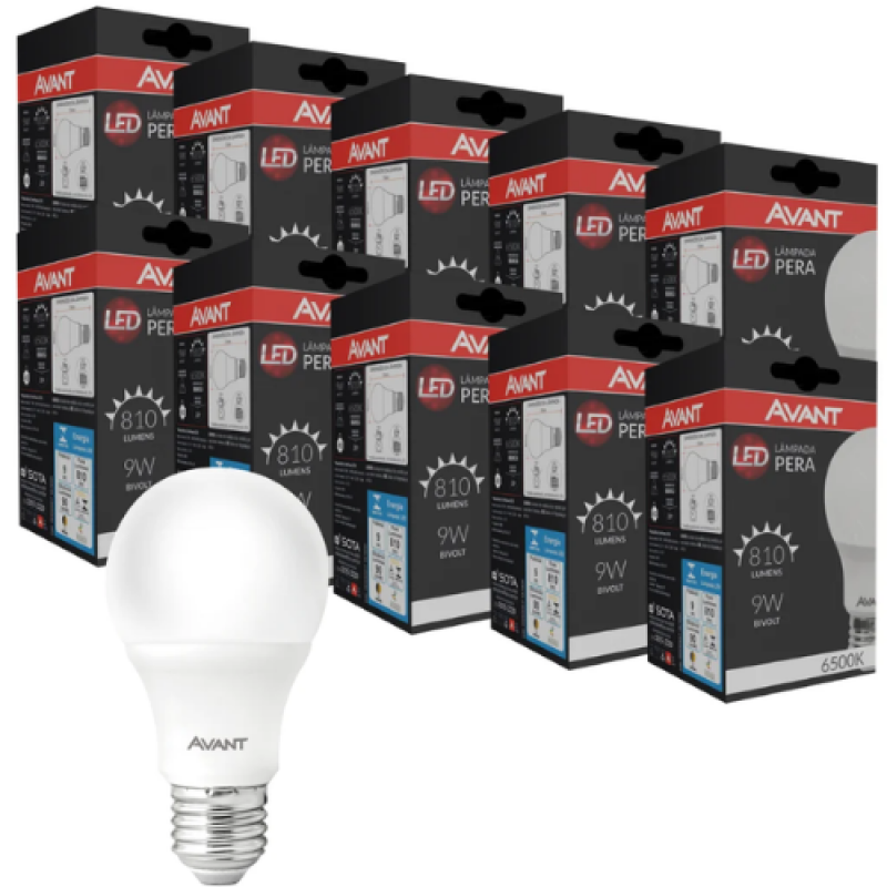 CAIXA C/10 LAMPADAS PERA DE LED 9W